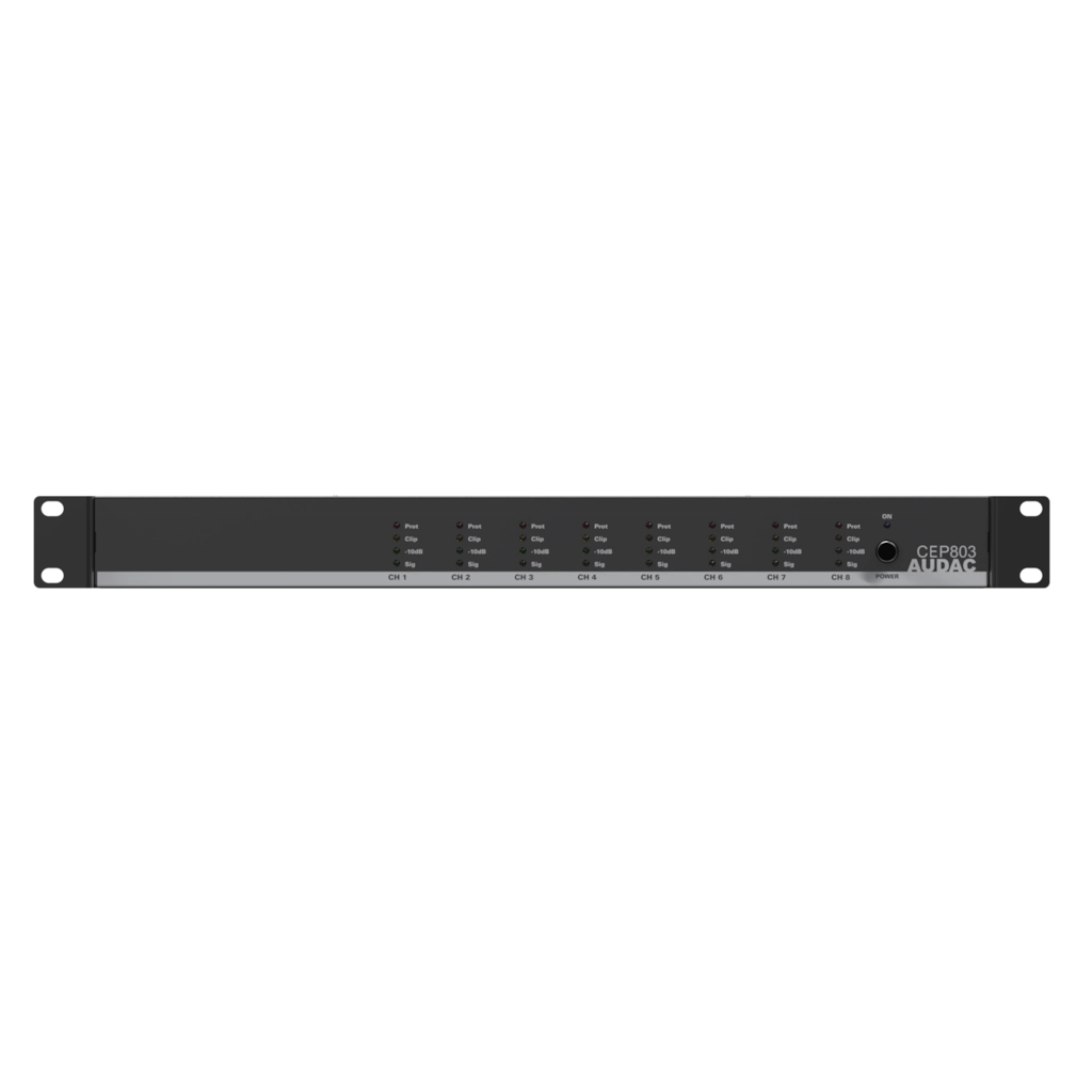 AUDAC - CEP803 - Octo channel 4 Ohm energy-efficient amplifier - 8 x 30W - 70/100V