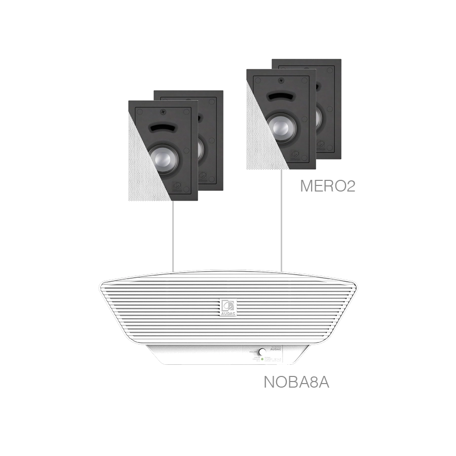 AUDAC - CERRA2.5/W - 4x MERO2 + NOBA8A - White