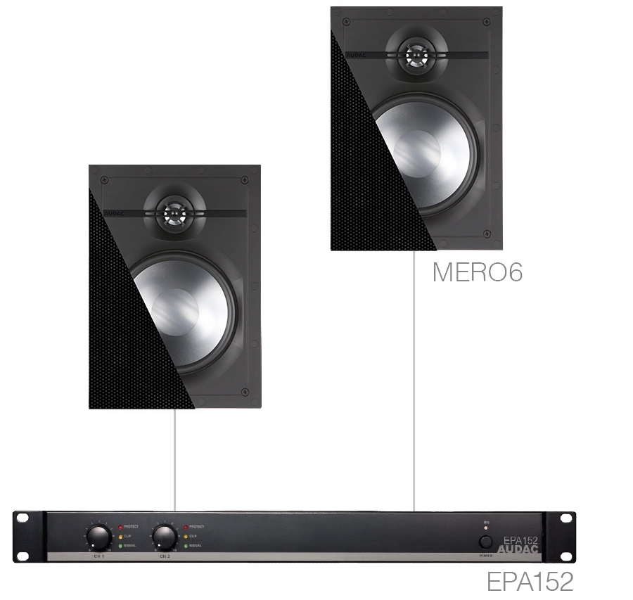 AUDAC - CERRA6.2E/B - 2 x MERO6 + EPA152 - Black