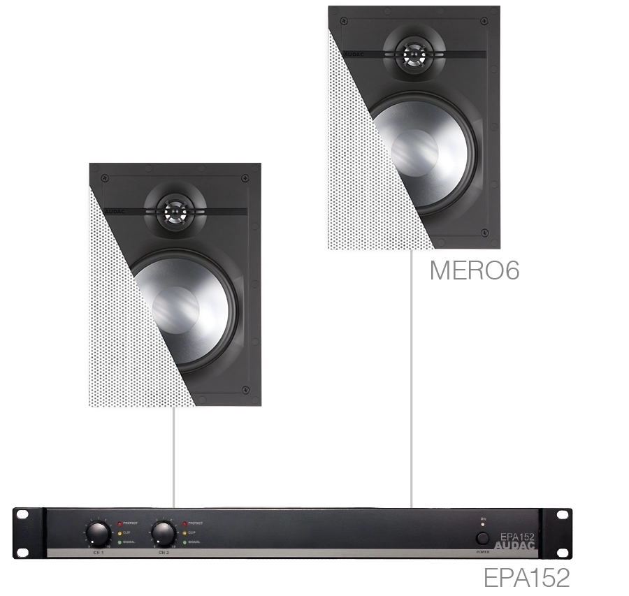AUDAC - CERRA6.2E/W - 2 x MERO6 + EPA152 - White
