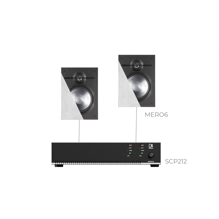 AUDAC - CERRA6.2I/W - 2 x MERO6I & 2 x GLM06 + SCP212 - 2 x MERO6I/W + SCP212 White