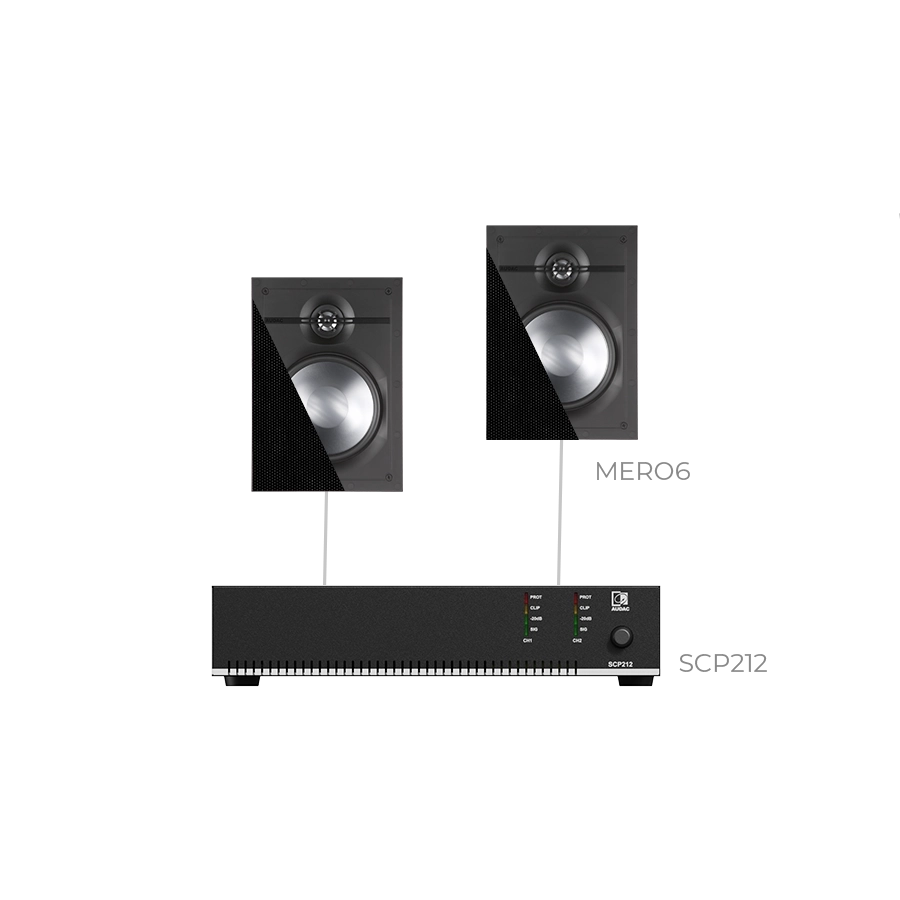 AUDAC - CERRA6.2I/B - 2 x MERO6I & 2 x GLM06 + SCP212 - 2 x MERO6I/W & 2 x GLM06/B + SCP212 Black