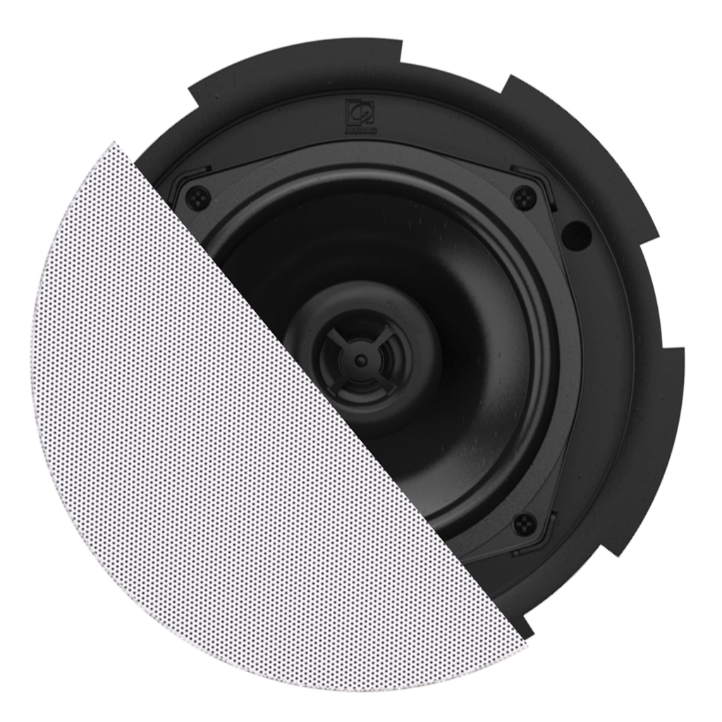 AUDAC - CIRA506I/W - QuickFit™ 2-way 5 1/4" ceiling speaker with TwistFix™ grill - White version, 8Ω & 6 Watt @ 100V (RAL9016)