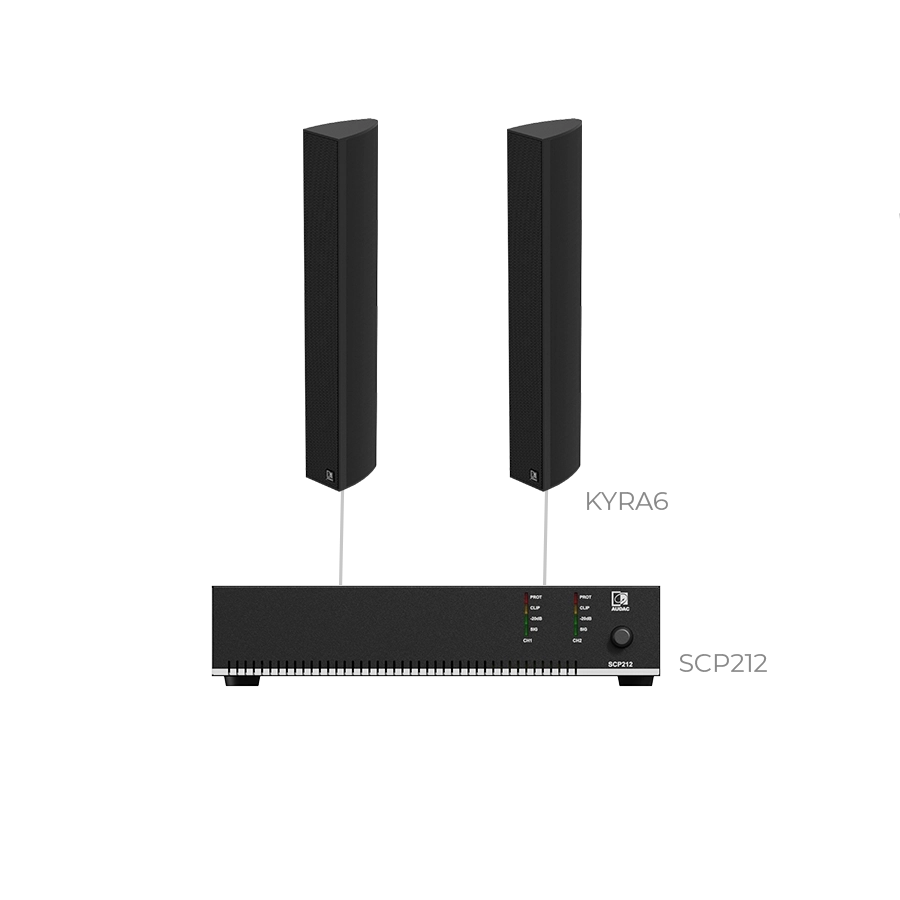 AUDAC - CONGRESS5.2I/B - 2 x KYRA6 + SCP212 - 2 x KYRA6/B + SCP212 Black