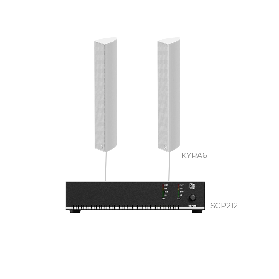 AUDAC - CONGRESS5.2I/W - 2 x KYRA6 + SCP212 - 2 x KYRA6/W + SCP212 White