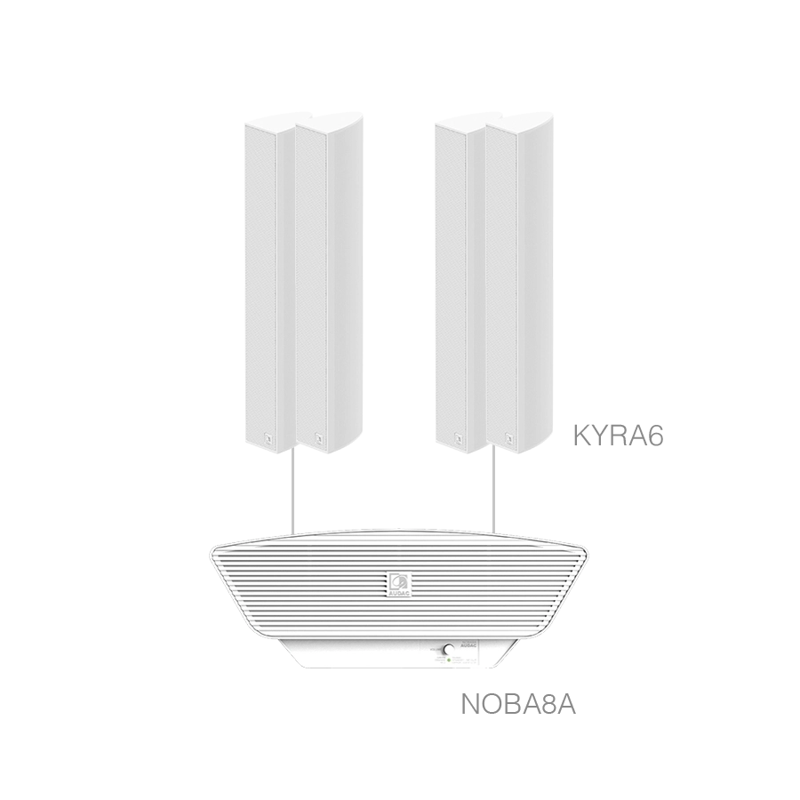 AUDAC - CONGRESS5.5/W - 4 x KYRA6 + NOBA8A - White