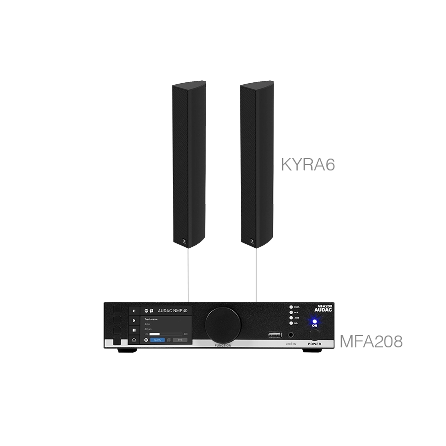 AUDAC - CONGRESS6.2C/B - MFA208 + 2 x KYRA6 - Black version