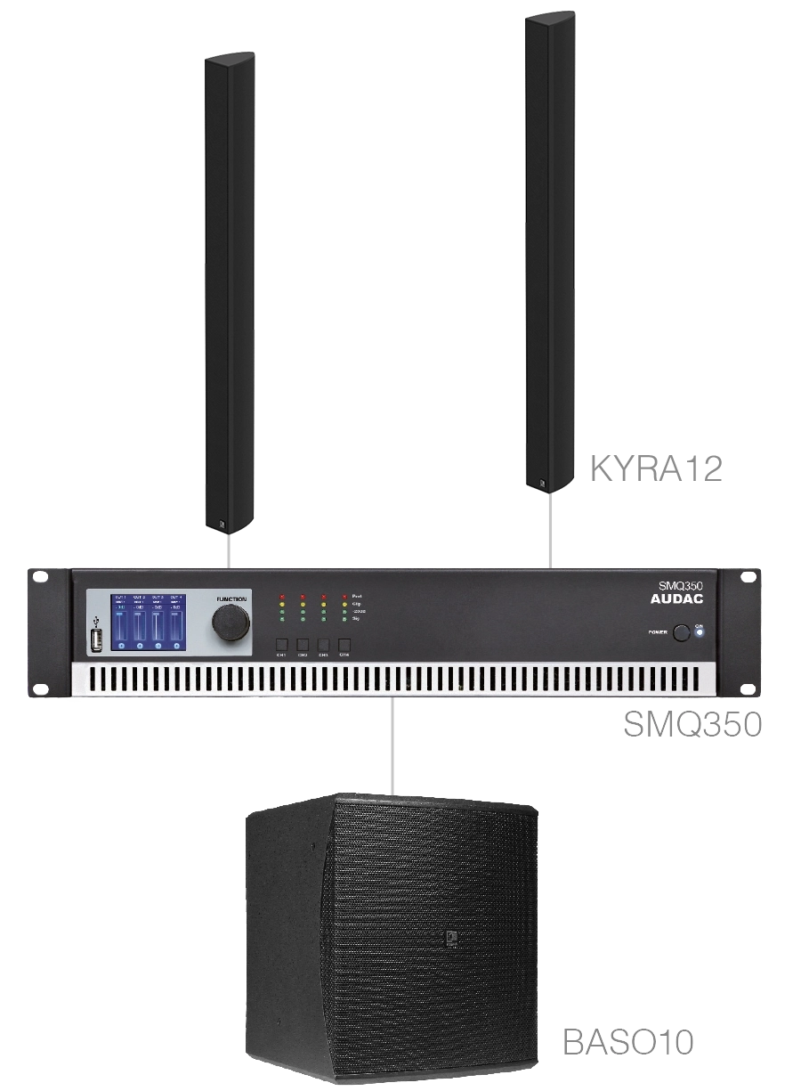 AUDAC - CONGRESS6.3/B - 2 x KYRA12 + BASO10 + SMQ350 - Black