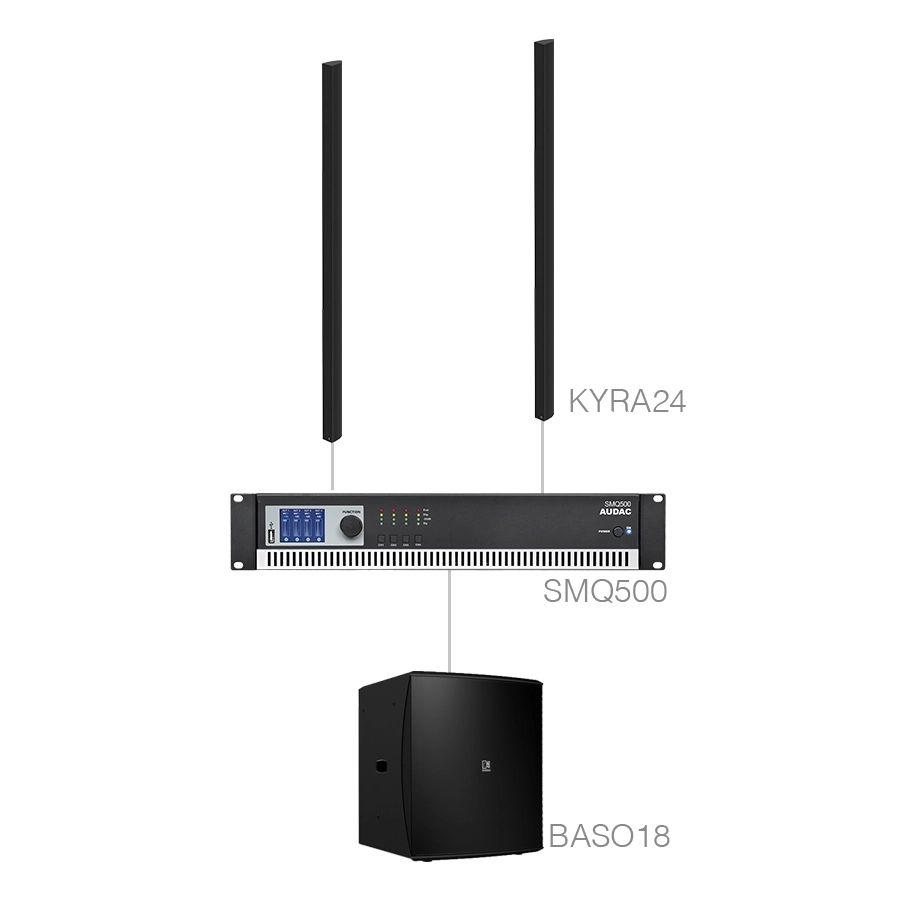 AUDAC - CONGRESS8.3/B - 2 x KYRA24 + BASO18 + SMQ500 - Black