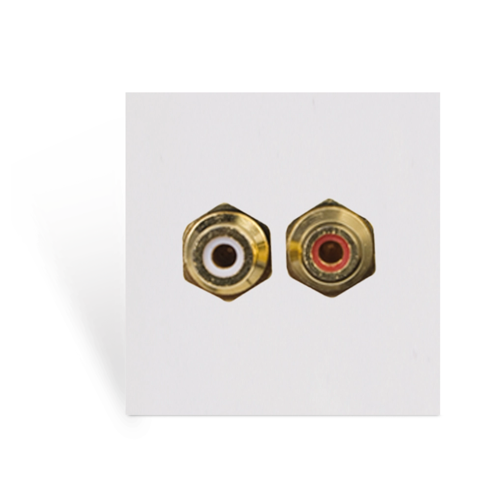 AUDAC - CP45RCA/W - Connection plate RCA 45 x 45 mm - White version