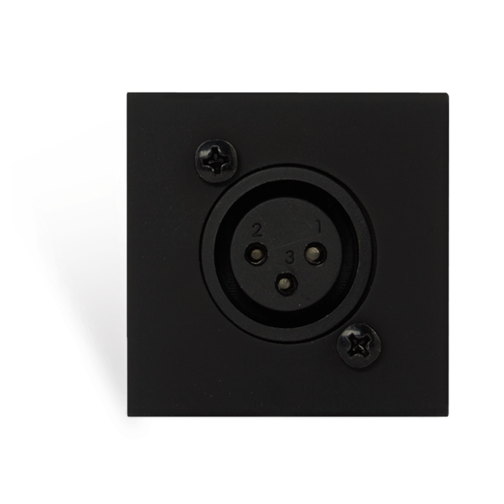 PROCAB-avit - CP45XLFS/B - Connection plate XLR female 45 x 45 mm - solderless - Black