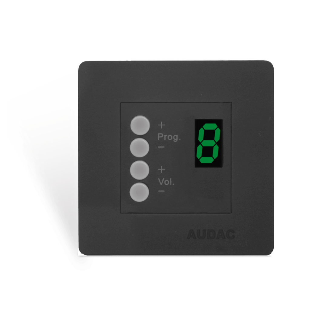 AUDAC - DW3020/B - Wall panel controller 45 x 45 mm - Black version