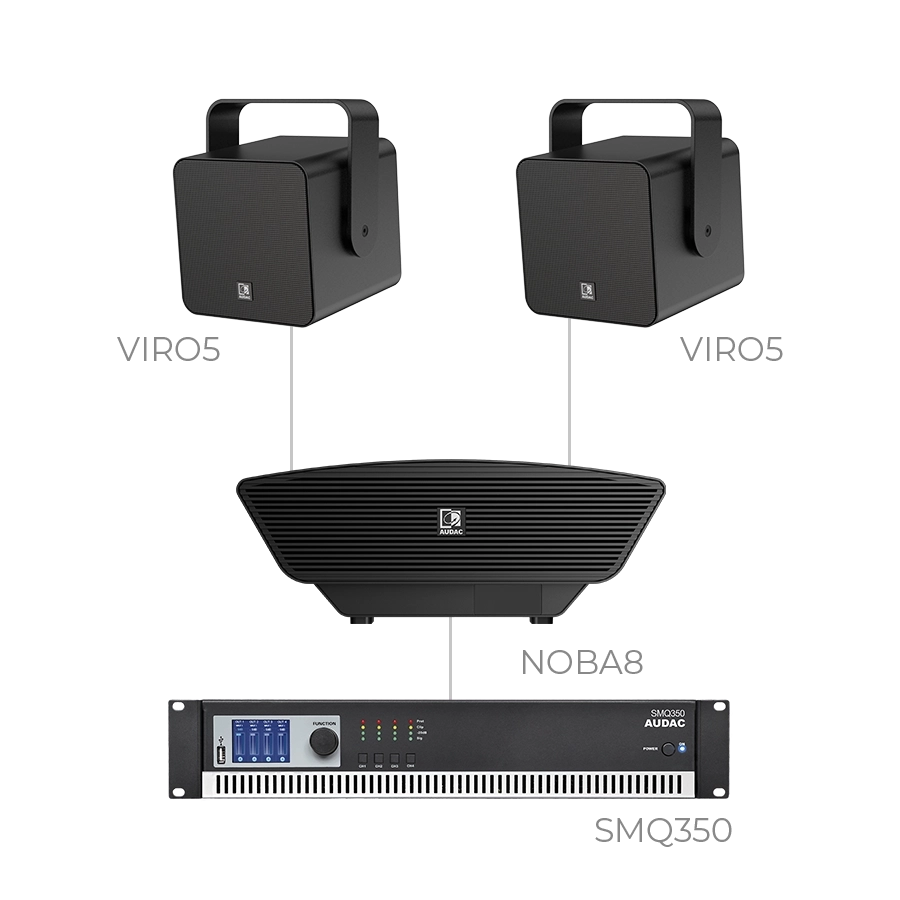 AUDAC - FESTA5.3/B - 2 x VIRO5 + NOBA8 + SMQ350  - Black version