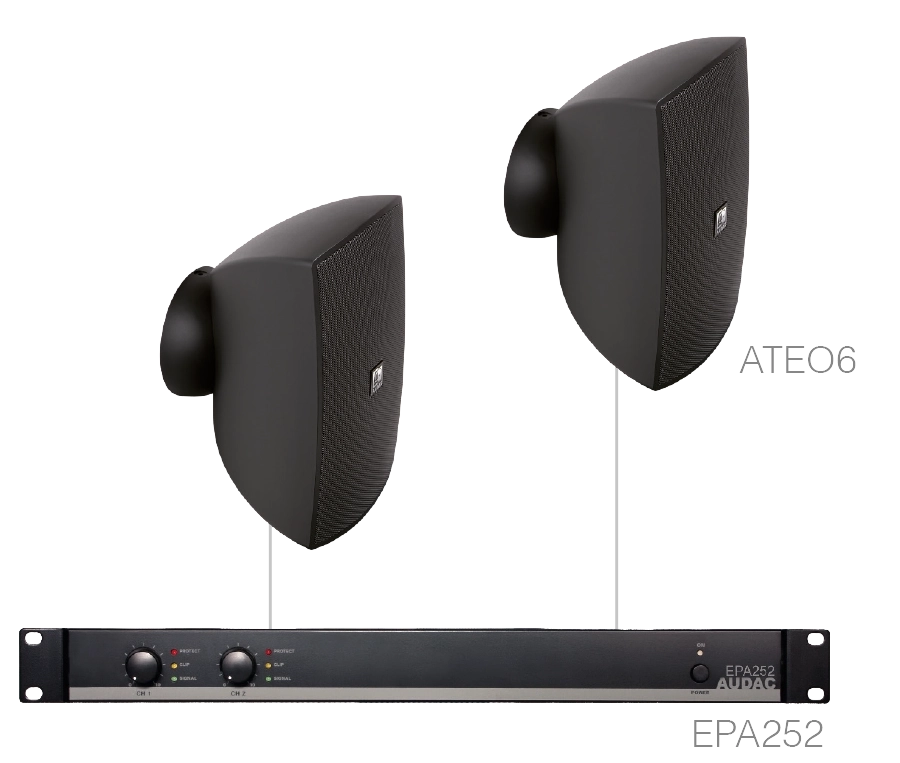 AUDAC - FESTA6.2E/B - 2 x ATEO6 + EPA252 - Black