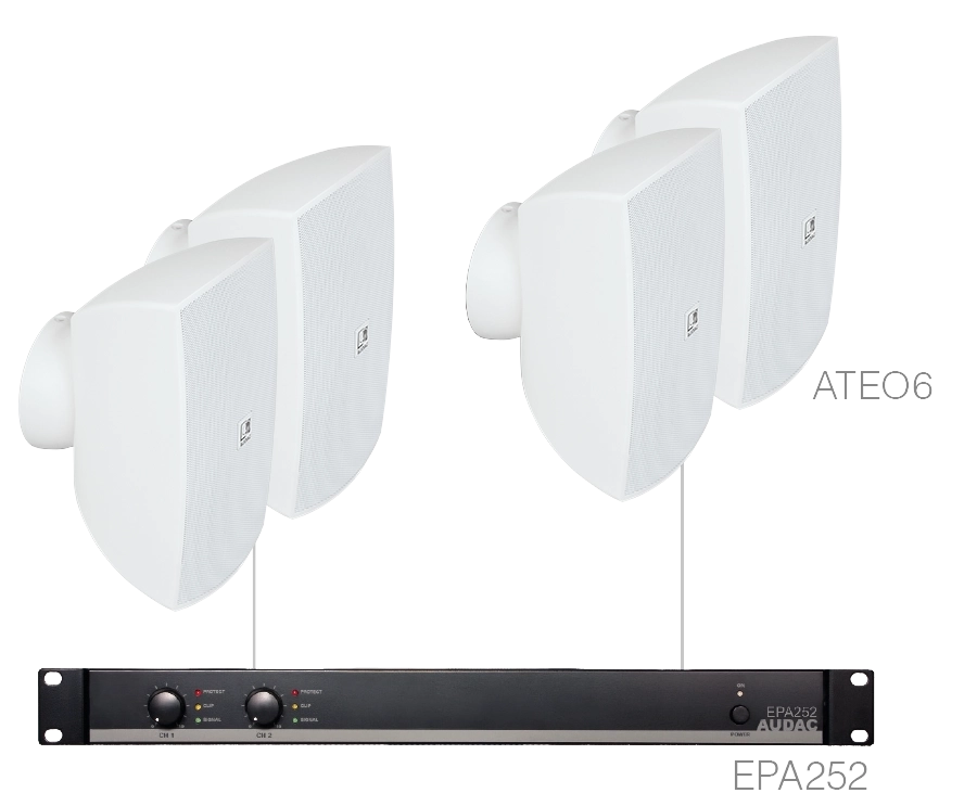 AUDAC - FESTA6.4E/W - 4 x ATEO6 + EPA252 - White