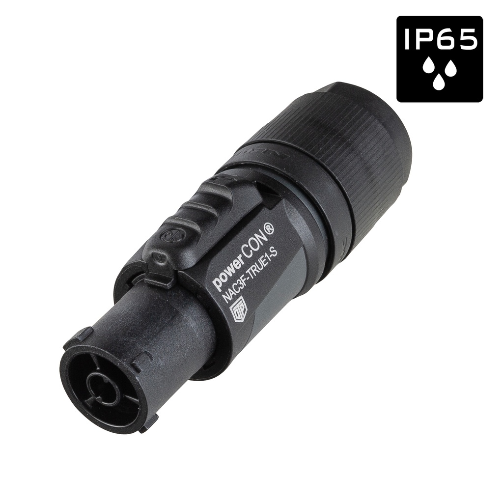 NEUTRIK - NAC3F-TRUE1-S - Neutrik PowerCON TRUE1 locking female cable connector with power-in and screw terminals for cable diameters from 6 to 12mm (IP65)