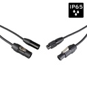 HILEC - PCT1-HYBRID-XLR3-5M - Outdoor DMX + Power Combi Cable with Seetronic IP65 3-Pin XLR and PowerCON TRUE1-compatible connectors - Length 5m