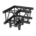 CONTESTAGE - QUATRO-A02 blk - Quatro aluminium corner 290 - heavy duty - 3 directions 90° - Connection kits included - Black