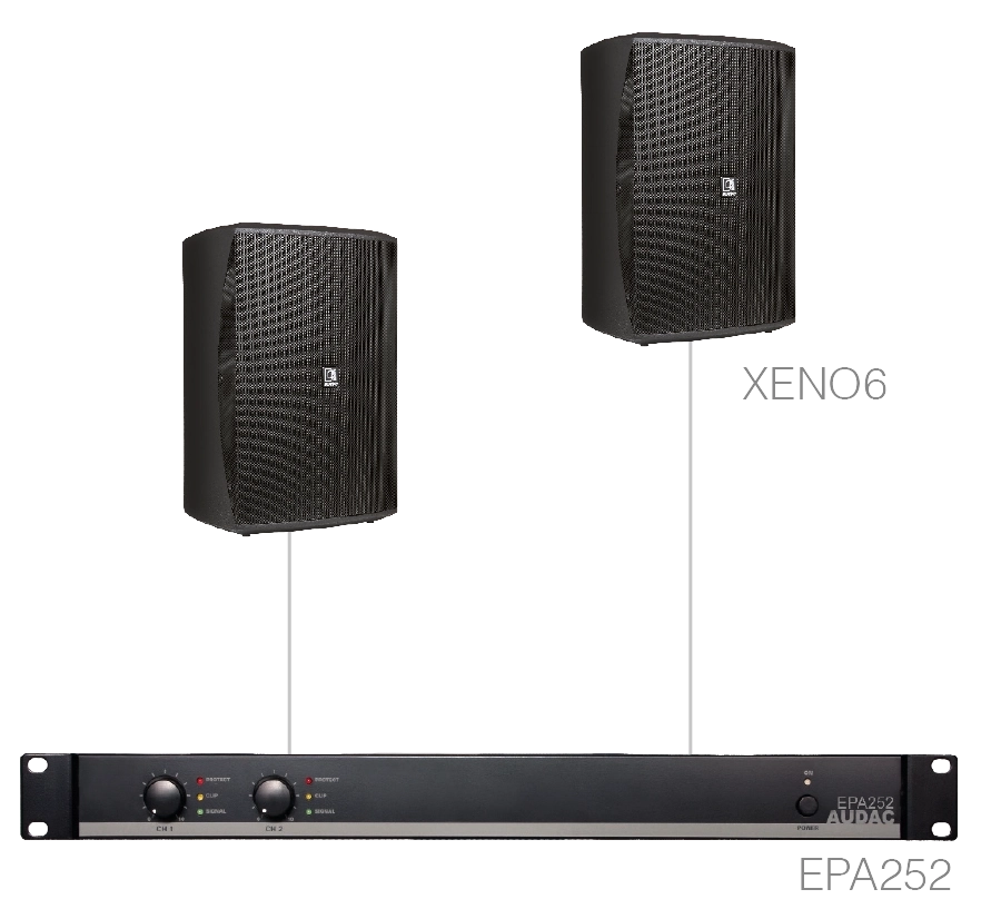 AUDAC - FESTA7.2E/B - 2 x XENO6 + EPA252 - Black