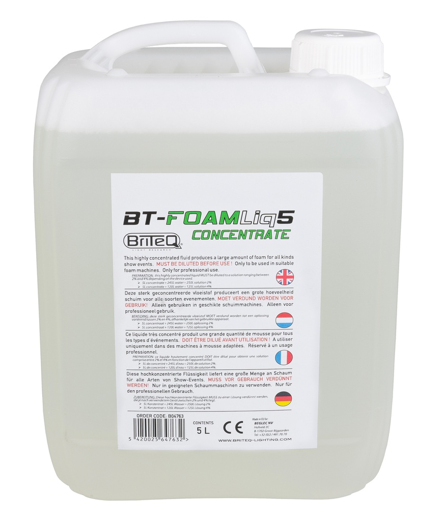 BRITEQ - BT-FOAMLIQ5 (concentrate) - Foam liquid (concentrate) 