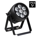 BRITEQ - BTI-AKKUBEAMER - Compact, powerful and extremely versatile battery-powered IP65 projector for outdoor use, equipped with 7x 10W RGBL LEDs