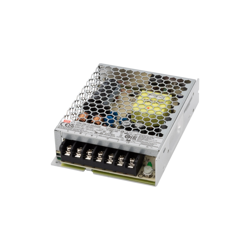 CONTEST - LRS-100-12 - MEAN WELL Power supply - 12VDC 100W 8.5A max – IP20 – 2 outputs
