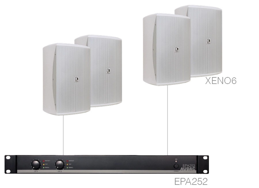 AUDAC - FESTA7.4E/W - 4 x XENO6 + EPA252 - White