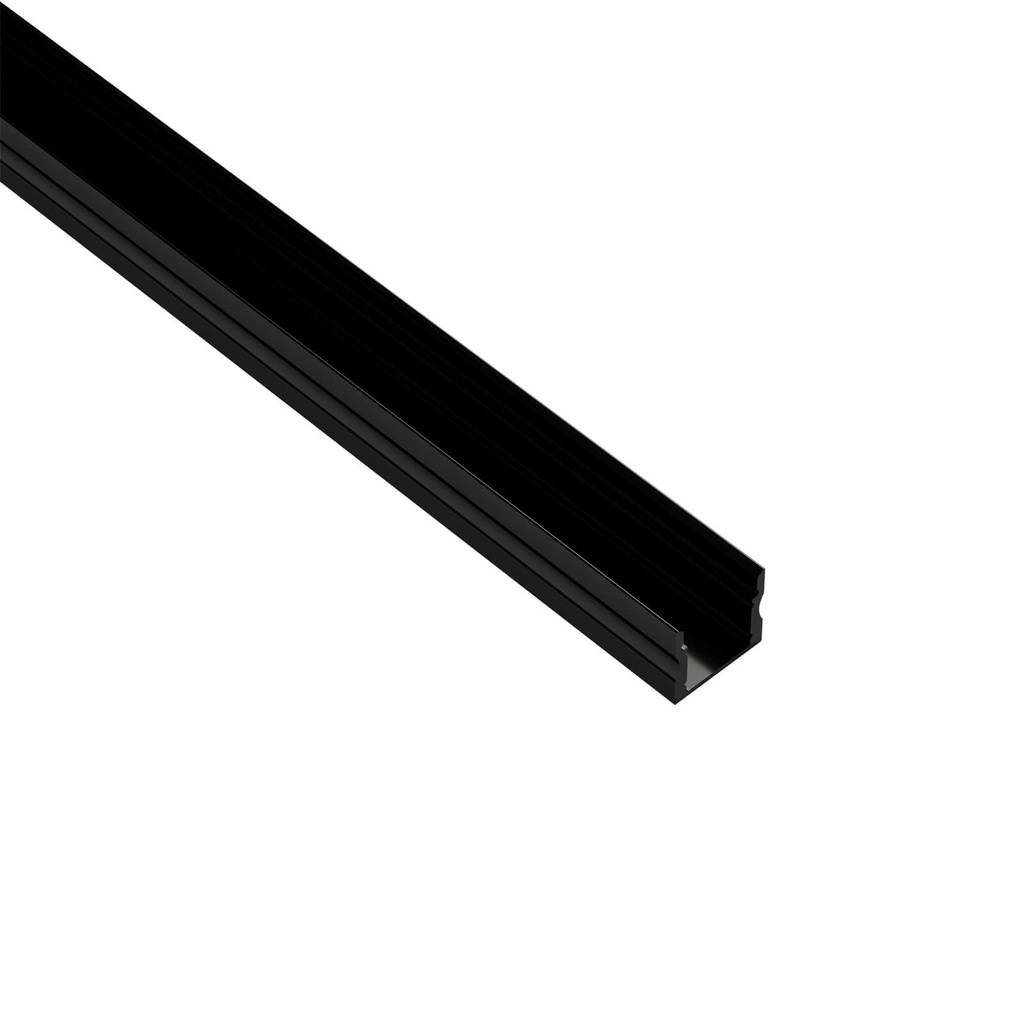 CONTEST - TAPEprofil-B-Black - Black aluminium recessed profile 15x17mm - Length 2m