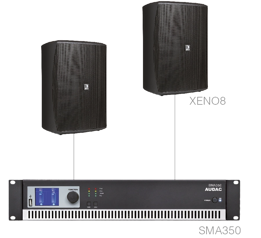 AUDAC - FESTA8.2/B - 2 x XENO8 + SMA350 - Black version