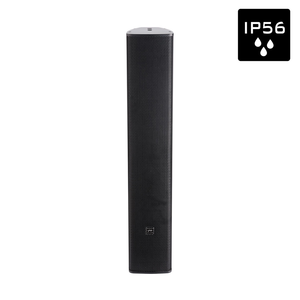 AUDIOPHONY PA - EXTLine134B - Outdoor column speaker 4x4″ + 1″ – 130W RMS – 100V/ 8 Ohms - IP56 - Black