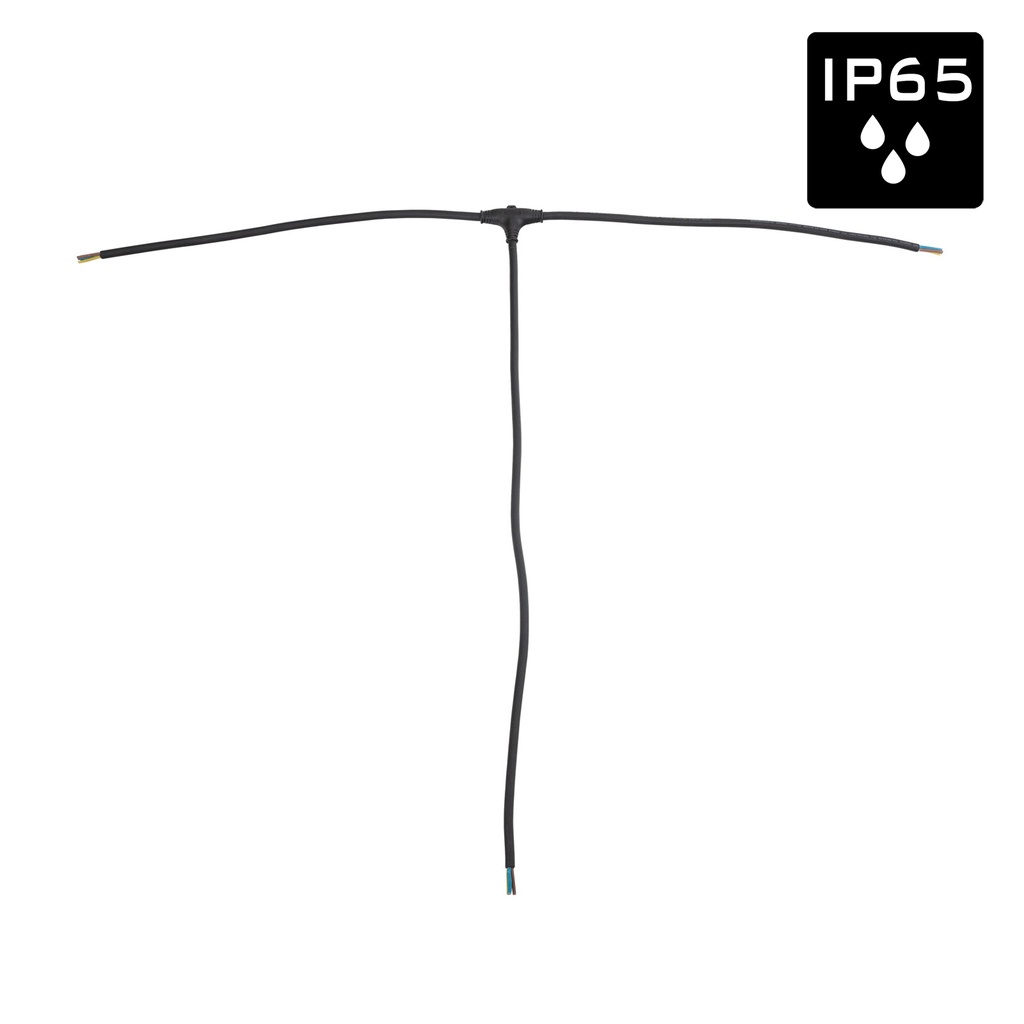 HILEC - T-SPLIT POWER CABLE - Flexible, rubber T-split power cable 3G2.5 (14 AWG) for distributing 1 power input to 2 outputs with connectors of your choice