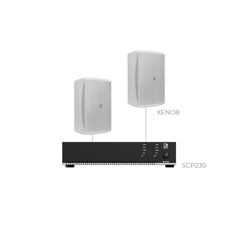 AUDAC - FESTA8.2I/W - 2 x XENO8 + SCP230 - 2 x XENO8/W + SCP230 White