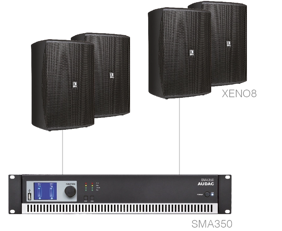 AUDAC - FESTA8.4/B - 4 x XENO8 + SMA350 - Black version