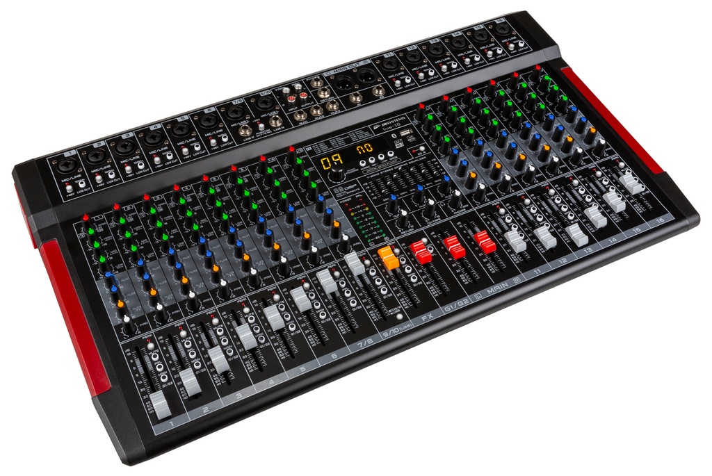 JB SYSTEMS - LIVE-16 - Versatile PA mixer with excellent value for money, 16 inputs / 14 channels