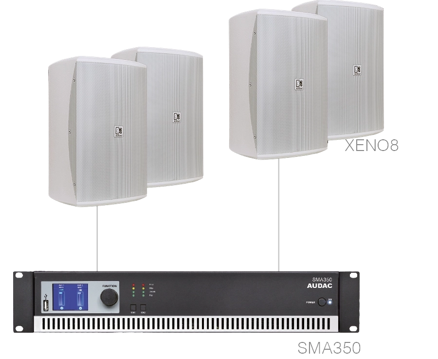AUDAC - FESTA8.4/W - 4 x XENO8 + SMA350 - White version