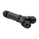HILEC - IpY-L5S - Pack of 2 Y-connectors IP68 – Large – 5 pins screw-in - for 4 to 14mm cable