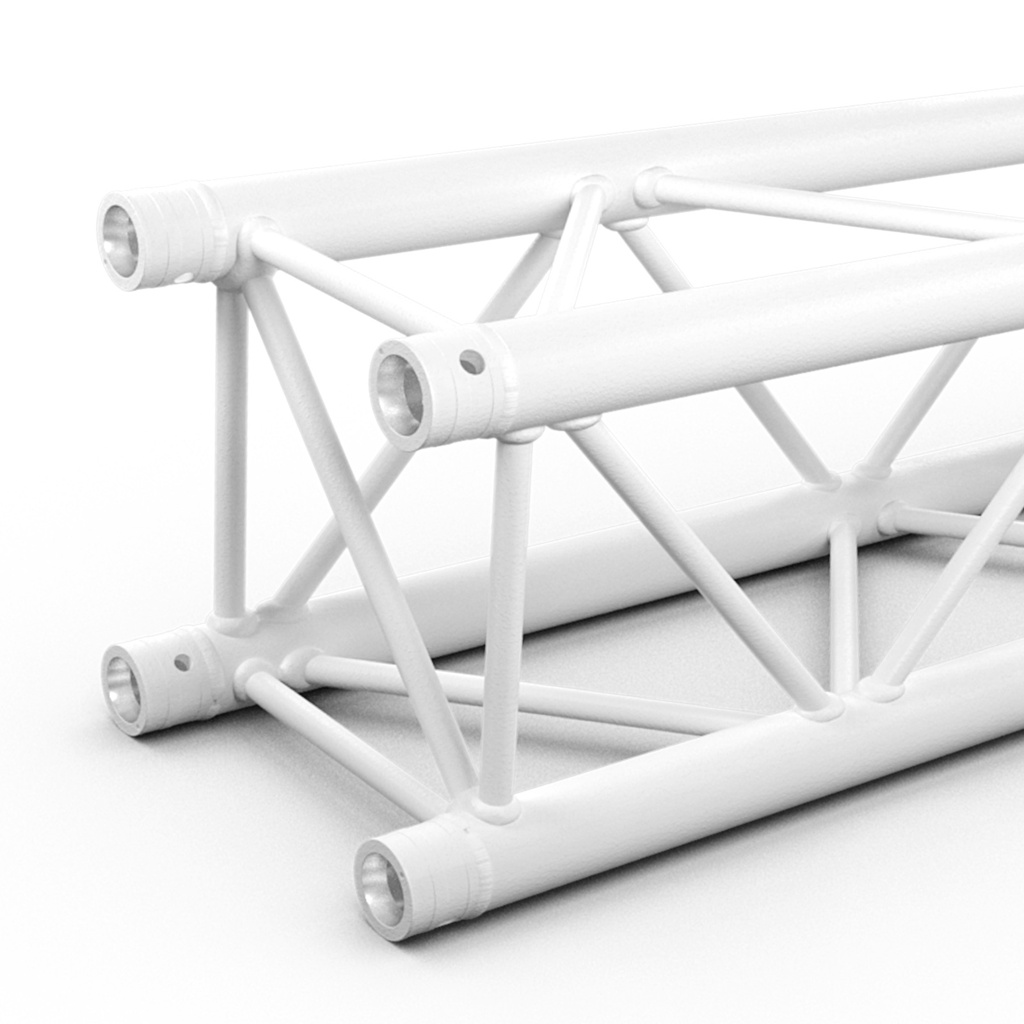 CONTESTAGE - QUA29-100 W - ALU TRUSS Quatro 290 – Length: 1m – White - Connection kit included