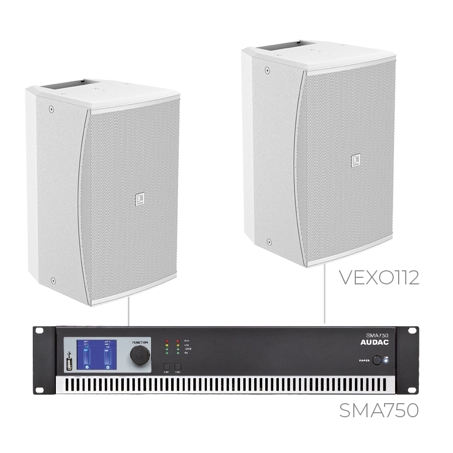 AUDAC - FORTE12.2V/W - 2 x VEXO112 + SMA750 - 2 x VEXO112/W + SMA750 - WHITE