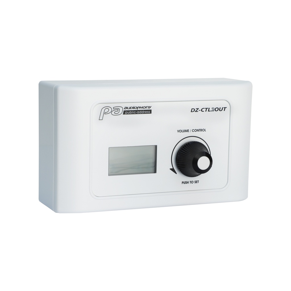 AUDIOPHONY PA - DZ-CTL2OUT - DZ-MATRIX input and output volume control box with two balanced analog outputs.  LCD screen to view levels and routing.