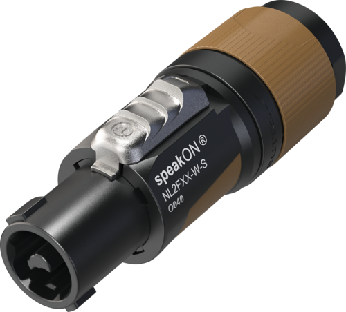 NEUTRIK - NL2FXX-W-S - Neutrik 2-pole speakON cable connector, screw terminal assembly, chuck type strain relief for cable diameters 6 to 12mm