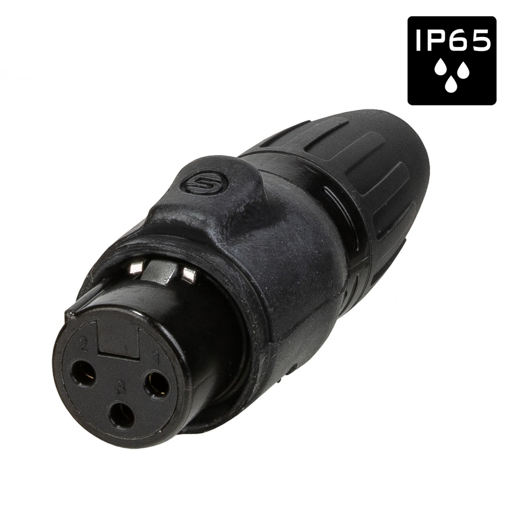 SEETRONIC - SCWF3-B - Seetronic Female 3-pin XLR connector IP65 for cable

