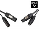 HILEC - PCT1-COMBI-XLR3-5M - IP65 Outdoor combi cable with Seetronic XLR 3pin and True1 compatible connectors - Length 5m