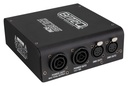 BRITEQ - DS125-RDM - RDM compatible DMX splitter: splits mains power and DMX input into 2 optically separate outputs. Compact and robust, equipped with PowerCON TRUE1 / XLR 5pin.