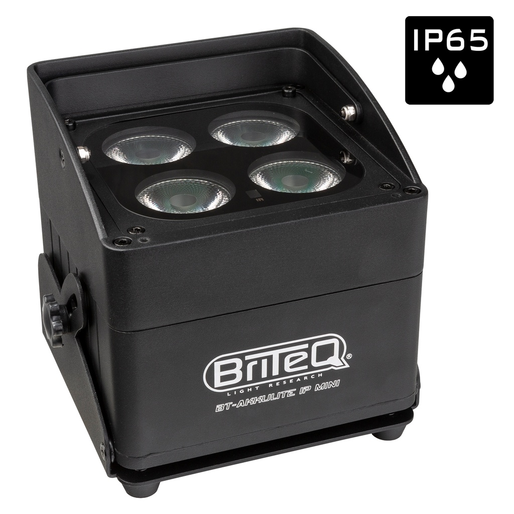 BRITEQ - BT-AKKULITE IP MINI - Battery operated outdoor (IP65) LED-projector, based on 4pcs 10Watt RGBWA-LEDs
<p hidden>accu light</p>