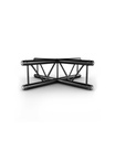 CONTESTAGE - AGDUO29-06 blk - TRUSS DUO290 Corner joint black - 4 directions - 90° - upright - Connection kit included