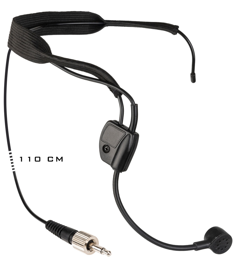 JB SYSTEMS - HF-HEADSET FITNESS - Very robust headset condenser microphone with lockable mini-jack for use with the HF-BPACK