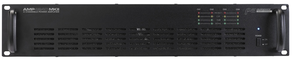 AUDIOPHONY PA - AMP4240MKII - 4-channel Public Address amplifier 4x240W at 100V