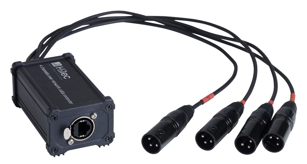 HILEC - BOXRJ4XM3 - RJ45 / XLR3M adapter box for audio or DMX signal