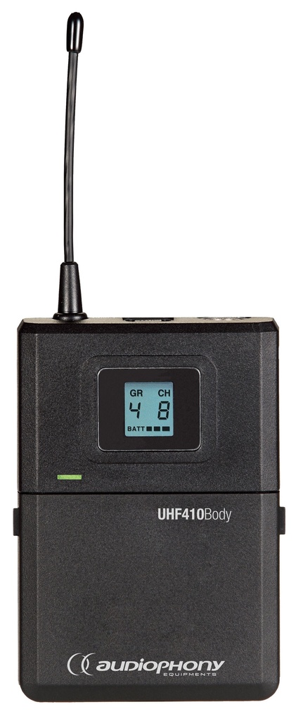 AUDIOPHONY - UHF410-Body-F5 - UHF body pack sender - 500MHz range
