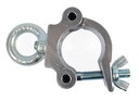 CONTESTAGE - ALU CLAMP 301-Eye S - Alu clamp for 38~51mm tube - max. load 300kg - with ring - Silver